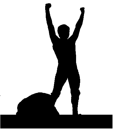wrestling champion silhouette